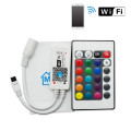 Controlador MINI WIFI RGB / RGBW LED con control remoto IR para luz de tira LED SMD 3528/5050, control de música mágica APP / IOS